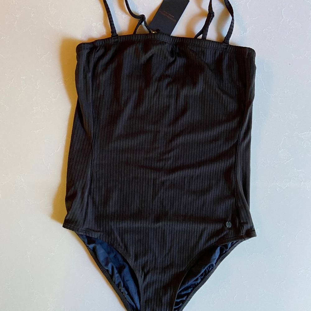 NWT Scotch & Soda Maison Scotch Ribbed Navy Blue One Piece Swimsuit